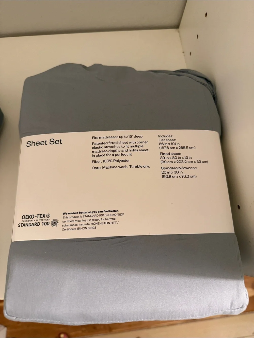 TWIN / TWIN XL Microfiber Sheet Set - Light Gray